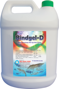 A container of Bindgel-D placed in a fish feeding environment, highlighting its role in promoting fish health and growth." A container of Bindgel-D placed in a fish feeding environment, highlighting its role in promoting fish health and growth." A container of Bindgel-D placed in a fish feeding environment, highlighting its role in promoting fish health and growth."